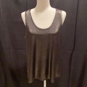 Black slinky, shimmery tank top